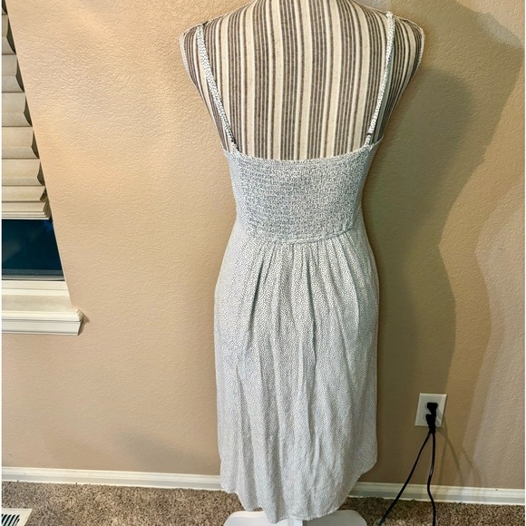 Abercrombie & Fitch Dress Small White Black Dots Viscose Spaghetti Strap Retro - Picture 10 of 16